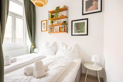 Ein Bett oder Betten in einem Zimmer der Unterkunft Vienna SoulStay - 10 min to city center