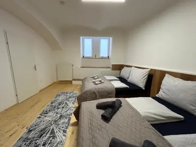 Ein Sitzbereich in der Unterkunft Cozy Apartment 5th District