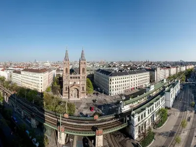 Ein allgemeiner Blick auf Wien oder ein Stadtblick von der Ferienwohnung aus