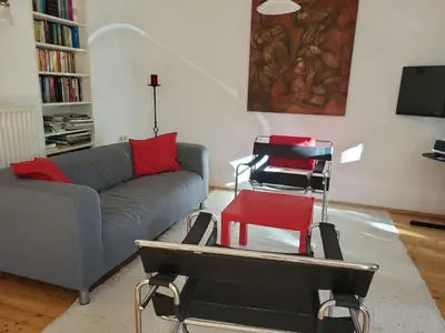 Ein Sitzbereich in der Unterkunft Apartment mit Garagenplatz by Interhome