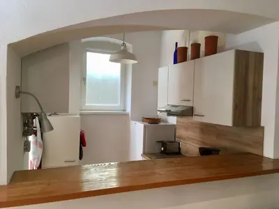 Küche/Küchenzeile in der Unterkunft Apartment mit Garagenplatz by Interhome
