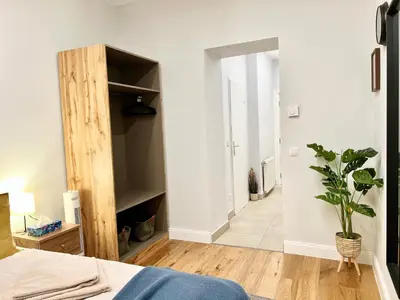 Ein Bett oder Betten in einem Zimmer der Unterkunft TheWICKI 1708 - Wunderschöne Apartments in Wien