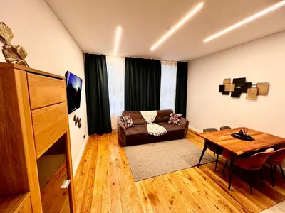 Ein Sitzbereich in der Unterkunft TheWICKI 1704 - Wunderschöne Apartments in Wien