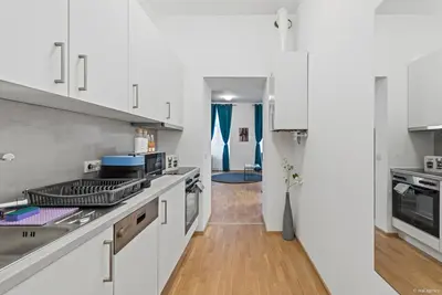 Küche/Küchenzeile in der Unterkunft Nüll Residences 19 - Modern Flat for 4 Guests