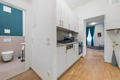 Küche/Küchenzeile in der Unterkunft Nüll Residences 19 - Modern Flat for 4 Guests