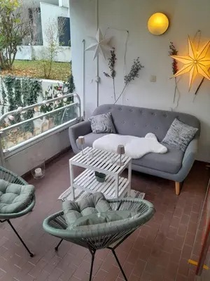 Ein Sitzbereich in der Unterkunft Appartment with Spa