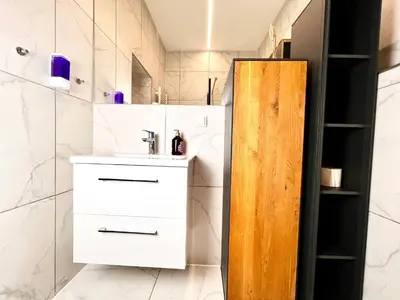 Küche/Küchenzeile in der Unterkunft TheWICKI 1703 - Wunderschöne Apartments in Wien