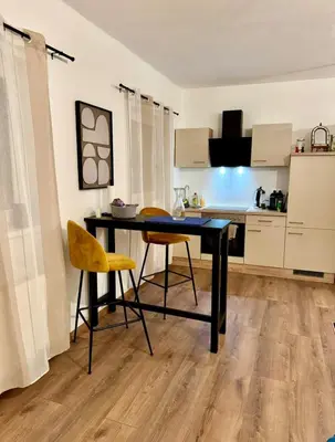 Küche/Küchenzeile in der Unterkunft Stylish apartment close to Wiener Neustadt