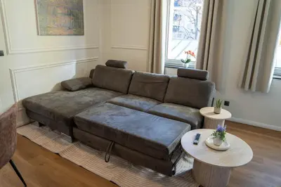 Ein Sitzbereich in der Unterkunft Family Apartment Schönbrunn I Modern & Zentral