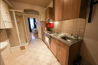 Küche/Küchenzeile in der Unterkunft Cosy Apartment near Center