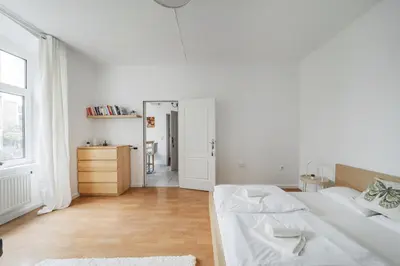 Ein Bett oder Betten in einem Zimmer der Unterkunft Stylish Cosy Apartment with Easy Access