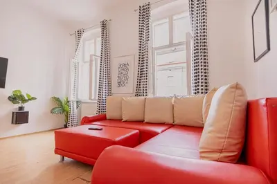 Ein Sitzbereich in der Unterkunft Modern Three Bedroom Apartment Close to Stadthalle