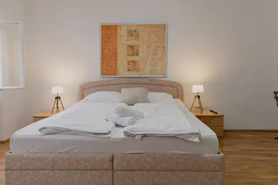 Ein Bett oder Betten in einem Zimmer der Unterkunft Comfortable One Bedroom Apartment in Vienna