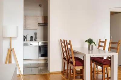 Küche/Küchenzeile in der Unterkunft Belvedere 1BD Suite Landstraße close to Wien Mitte