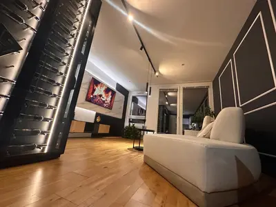 Ein Sitzbereich in der Unterkunft Filips place