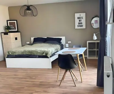 Ein Bett oder Betten in einem Zimmer der Unterkunft Modern Apartment Perfect for Vienna Exploration