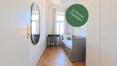 Ein Bett oder Betten in einem Zimmer der Unterkunft ampm Traunfelsgasse - Coliving Vienna I Monthly Stays