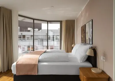 Ein Bett oder Betten in einem Zimmer der Unterkunft Limehome Vienna Vivenotgasse