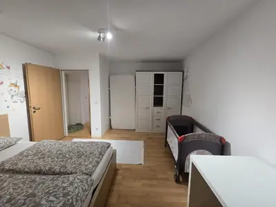 Ein Bett oder Betten in einem Zimmer der Unterkunft Beautiful house 15 minutes from Schwechat Airport
