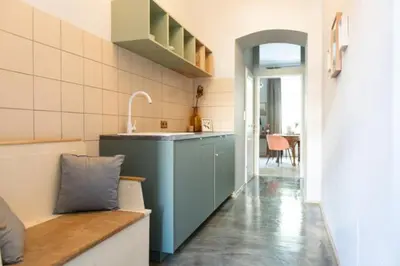 Küche/Küchenzeile in der Unterkunft LAROGYs APARTMENTS