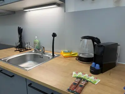 Küche/Küchenzeile in der Unterkunft Old Town Vienna Apartment Walk to Stephansdom