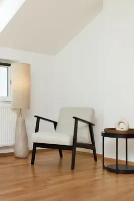 Ein Sitzbereich in der Unterkunft Cozy, stylish and renovated Duplex in a quiet Area and 15 min to Vienna Center