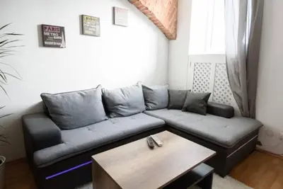 Ein Sitzbereich in der Unterkunft Vienna City Apartment 1180 Vienna
