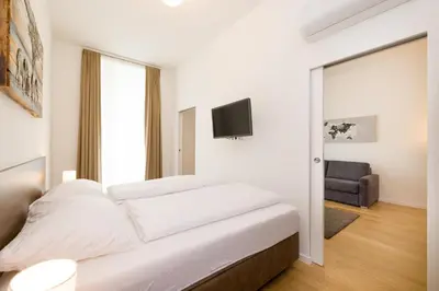 Ein Bett oder Betten in einem Zimmer der Unterkunft Vienna Stay Apartments Tabor 1020