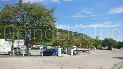 Ein allgemeiner Bergblick oder ein Berglick von des Hotels aus