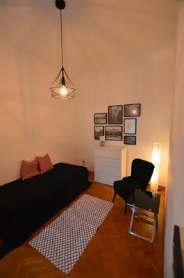 Ein Sitzbereich in der Unterkunft Apartment Penzing