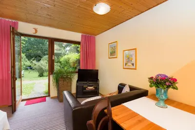 Ein Sitzbereich in der Unterkunft Appartementhaus Witzmann