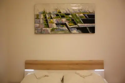 Ein Bett oder Betten in einem Zimmer der Unterkunft Pasettistraße 31