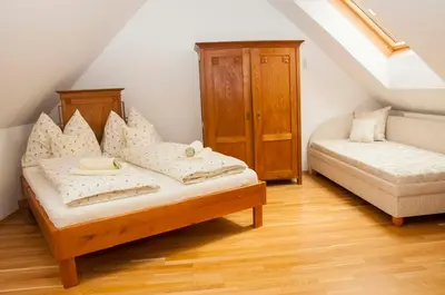 Ein Bett oder Betten in einem Zimmer der Unterkunft Biohof - Familie Neuberger