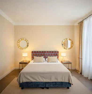Ein Bett oder Betten in einem Zimmer der Unterkunft Roosevelt Stadthaus