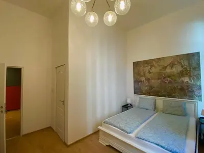 Ein Bett oder Betten in einem Zimmer der Unterkunft Pension Wienderland