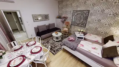 Ein Sitzbereich in der Unterkunft Apartment Bilici GmbH