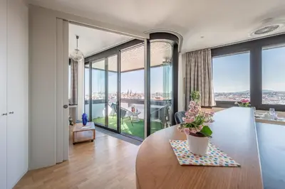 Ein Sitzbereich in der Unterkunft Skyflats Vienna - Rooftop Apartments