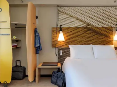 Ein Bett oder Betten in einem Zimmer der Unterkunft ibis Wien Hauptbahnhof
