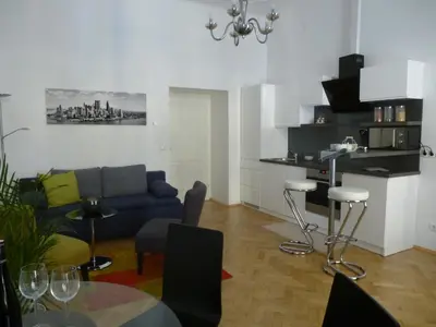 Ein Sitzbereich in der Unterkunft Charming Viennese Home