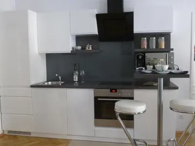 Küche/Küchenzeile in der Unterkunft Charming Viennese Home