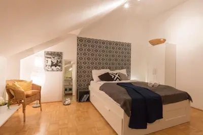 Ein Bett oder Betten in einem Zimmer der Unterkunft Studio Vienna Central Station