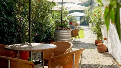 Ein Garten an der Unterkunft Gästehaus Doris