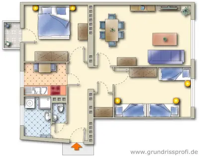 Grundriss der Unterkunft Appartements Ferchergasse