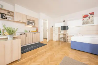 Küche/Küchenzeile in der Unterkunft Appartements Ferchergasse