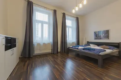 Ein Bett oder Betten in einem Zimmer der Unterkunft Spacious Apartment in Center with Terrace