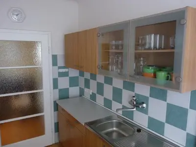 Küche/Küchenzeile in der Unterkunft Ferienwohnung Marie