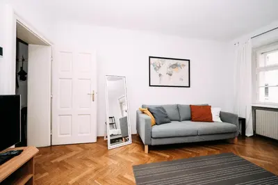 Ein Sitzbereich in der Unterkunft Vienna Premium Naschmarkt