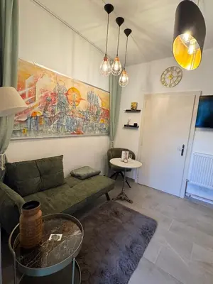 Ein Sitzbereich in der Unterkunft Atelier Lomani