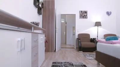 Ein Bett oder Betten in einem Zimmer der Unterkunft Donkey