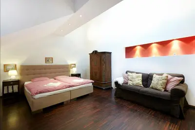 Ein Bett oder Betten in einem Zimmer der Unterkunft Vienna Penthouse 1